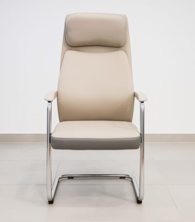 High Back Beige Visitor Office Chair