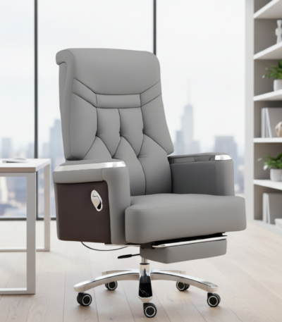 Director’s executive office chair with tufted design and footrest